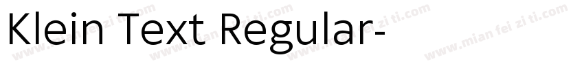 Klein Text Regular字体转换